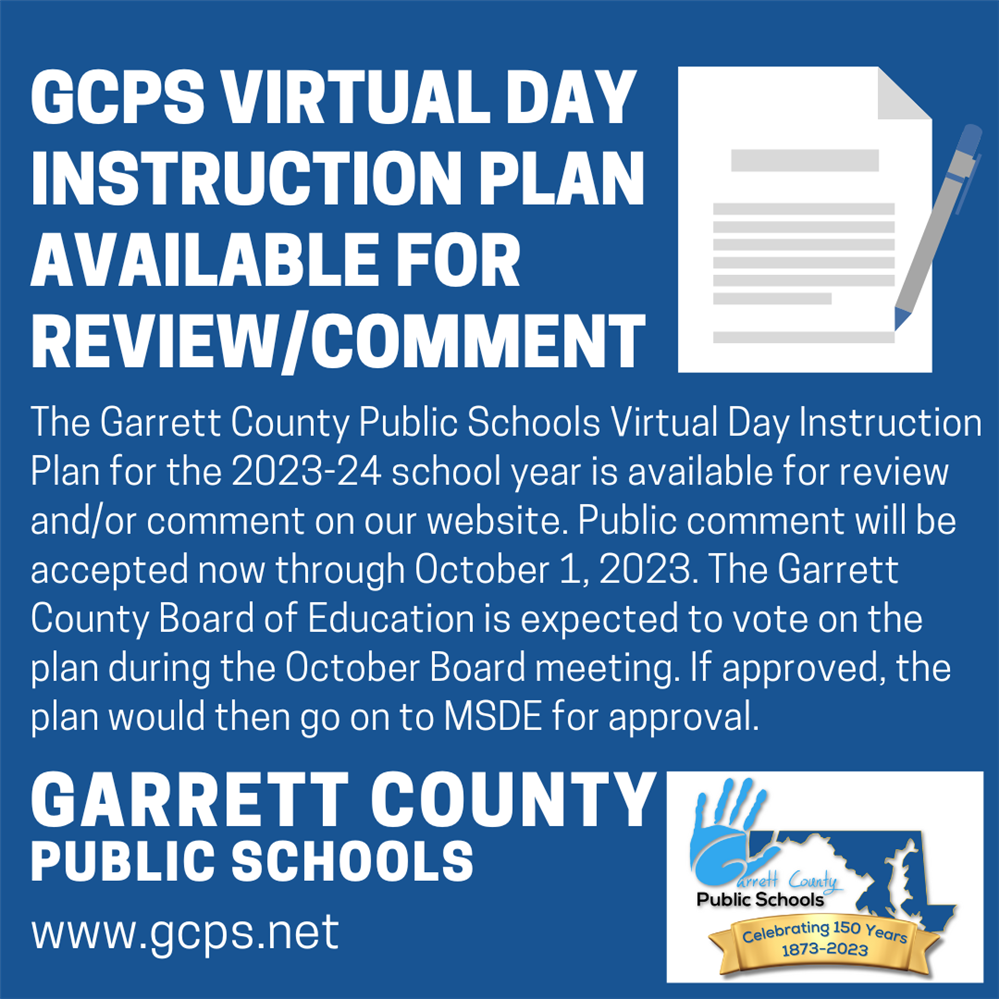  Infographic for the GCPS Virtual Learning Plan for the 23-24 school year as detailed in the story.